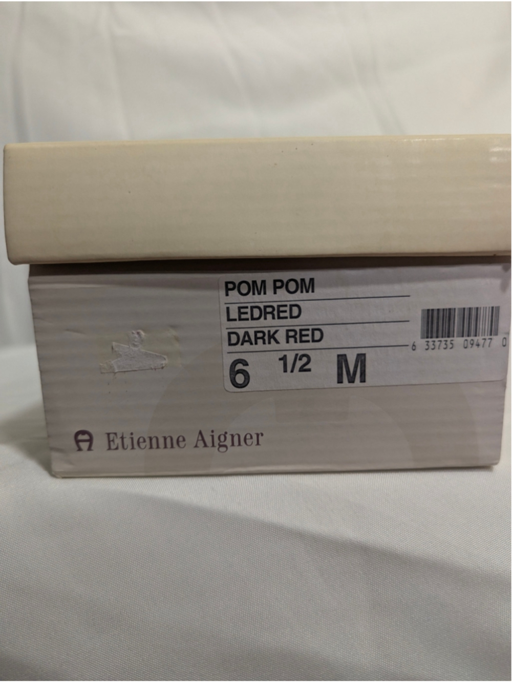 Etienne Aigner Vintage Pom Pom Dark Red Red Leather Flats Size 6.5 - Picture 12 of 12